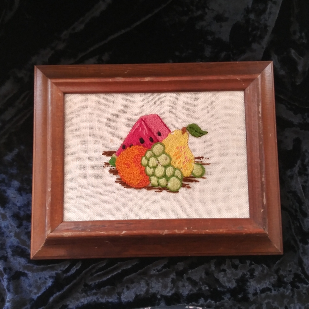Vintage handmade fruit stitchart